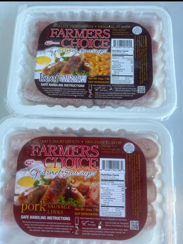 Farmer's Choice Sausage beef  two packs (2)