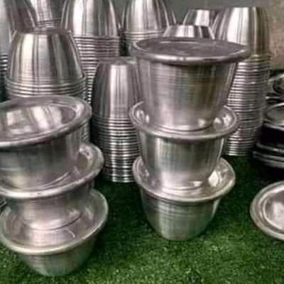 Moi Moi Stainless Containers 10 pcs – Reusable Cooking Bowls for Nigerian Steamed Bean Pudding | Iso African FoodMarket Atlanta