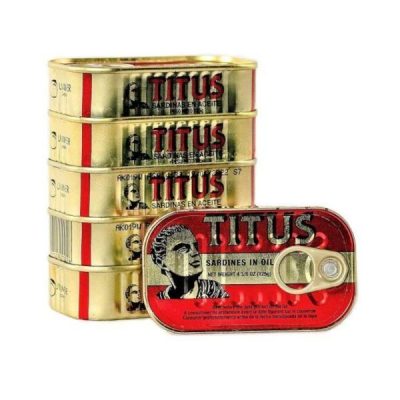 5 Pack Titus Sardines, Vegetable Oil