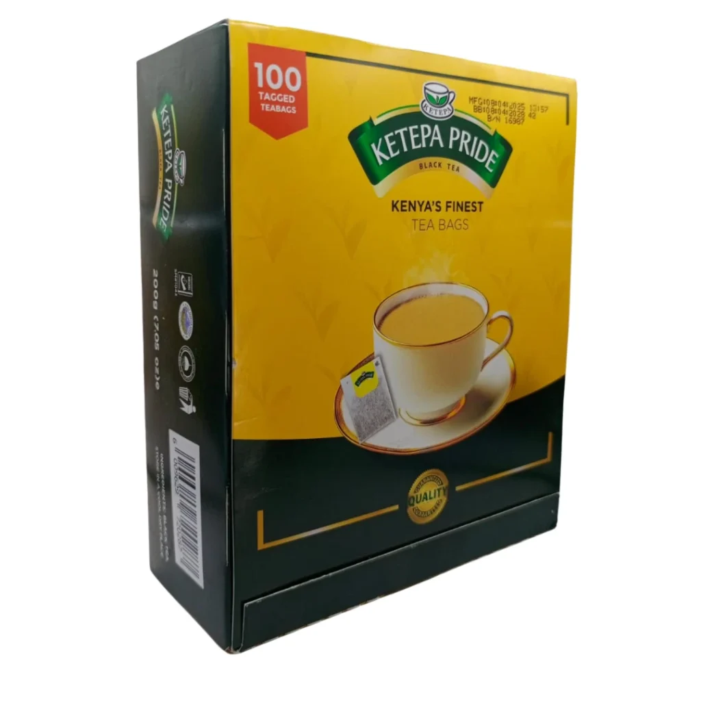 Ketepa Pride Kenyan black tea 100 tagged tea bags rich strong tea
